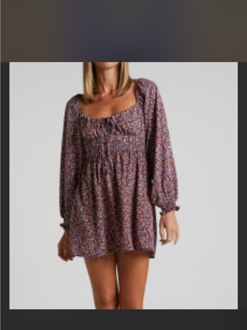 Showpo Purple Floral Mini Dress